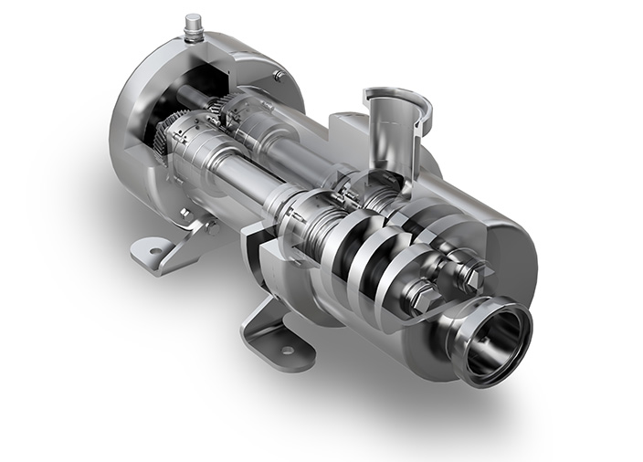 Spaccato Pompa a doppia vite Bornemann